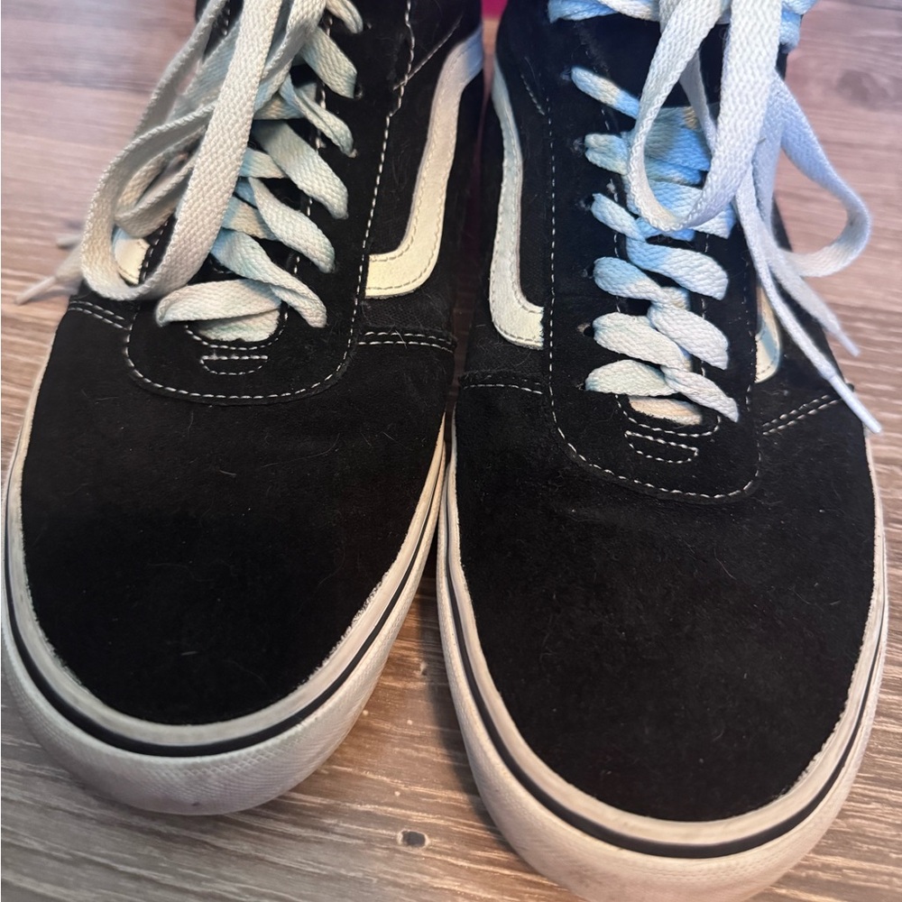 Size -10.5 VANS Sk8-Hi High Black -500714 Suede Tip &Heel, Skating Stylish MENS